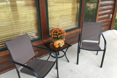 Relax on the front or rear patios