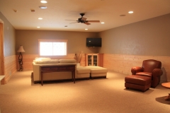 The basement area is perfect for relaxing and enjoying some down time.